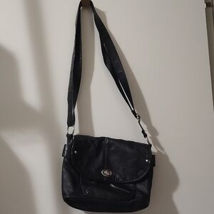 Black Leather Shoulder Bag